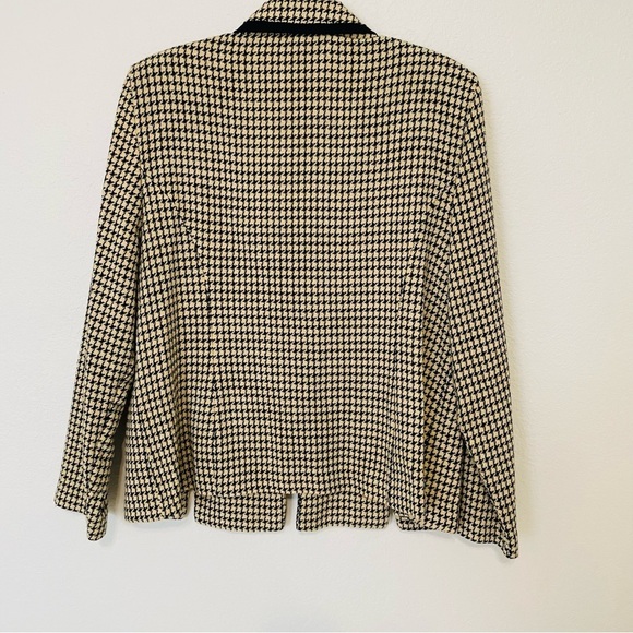 Sag Harbor Dress woman’s suit  blazer size 14 yellow black houndstooth dressy - Picture 9 of 10